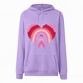 thumbnail image 4 of Towmus Sweat Shirts for Womens Casual Love Heart Graphic Long Sleeve Loose Pullover Tops Drawstring Hoodies with Pocket, 4 of 4
