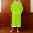 thumbnail image 1 of Batas de hombre de forro polar sólido informal con capucha y bolsillo, jersey de manga larga, bata de baño, bata de noche, pijama de poliéster para hombre, 1 of 3