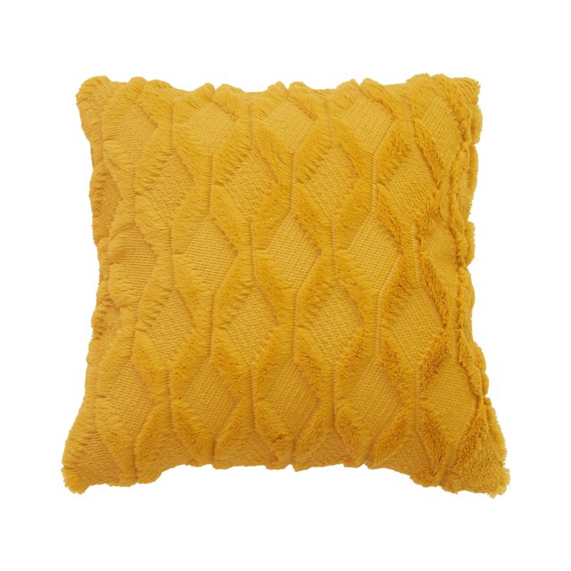 HEVIRGO Throw Pillow Cover Geometric Tear Resistant Plush Solid Color Simple Style Cushion Case for Bedroom
