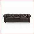 thumbnail image 5 of 84.75'' Chesterfield 3-Seater Sofa, Classic Tufted Upholstered Sofa for Living Room with Scrolled Arms & Nailhead Accents, 5 of 11