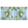 thumbnail image 7 of Yayeee Kitchen Curtains Tier Set of 2 Light Filtering 57"x24" Over Sink Window Panels, Cartoon Plaid Lemon, 7 of 7
