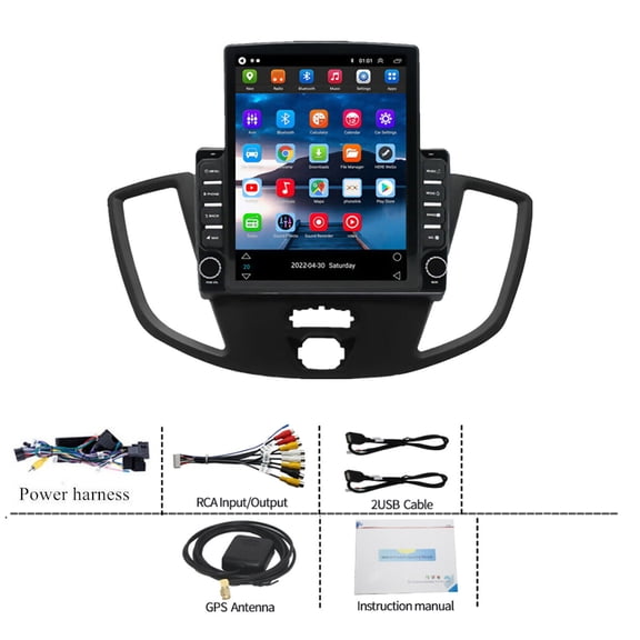 LOUVEROLA 1set Car Stereo Radio For Ford Transit Custom 2013-2019 Android 12