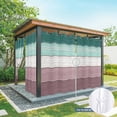 thumbnail image 6 of Outdoor Curtains for Patio Waterproof, Purple Green Wood Grain Outdoor Privacy Panels Grommet, Rustic Retro Wooden Plank Blackout Outside Curtains for Porch/Cabana/Pergola/Gazebo 54"x84", 1 Panel, 6 of 8