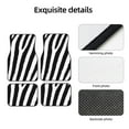 thumbnail image 4 of Fuzoiu Zebra Print Carpet Floor Mats for Car,Car Foot Mat Set,Universal Fit 4 Piece Mat Pad Set,Fits Most Cars Trucks Vans Sedans SUV Auto Carpet Mat Se, 4 of 7