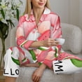 thumbnail image 6 of Haiem Watercolor Tropical Gnomes Pattern Women’s Long-sleeve Sleepwear,Sleepwear Set,2-piece Loungewear Set,Soft PJs Comfy Nightwear with Pockets-Medium, 6 of 7