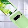 thumbnail image 5 of KOMI for Google Pixel 8 Pro Case, Silicone Phone Case with 2 Screen Protector, Soft Anti-Scratch Microfiber Lining, Full Body Shockproof Slim Cover Support Wireless Charging, Mint Green, 5 of 5