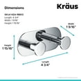 thumbnail image 2 of Kraus Bathroom Towel Hooks, Chrome, 2 of 8