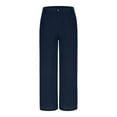 thumbnail image 3 of yueewhu Wide Leg Dress Pants Women's High Waisted Dressy Trousers (Navy, XXL), 3 of 5