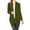 Olive, variant on Women's Long Sleeve Draped Neck Open Front Waist Length Solid Cardigan