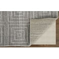 thumbnail image 3 of Feizy Redford Transitional Solid, Gray/Silver, 1'6" x 1'6" Swatch Sheen Handmade Casual Geometric Design Carpet for Living Dining Bed Room, 3 of 8