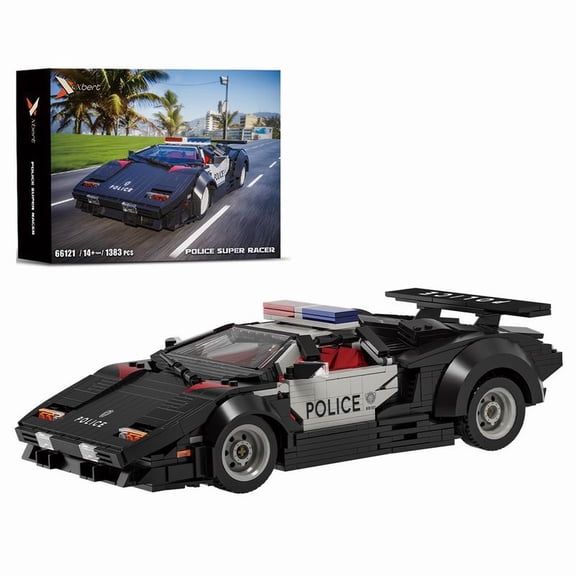 Honchoes Police Car Building Set Compatible with Lego City Car Toy Gift for Adults Boys 1383 PCS