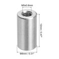 thumbnail image 2 of Uxcell 10Pack Round Connector Nuts, M5x12x8mm Coupling Nut Sleeve Rod Bar Stud Nut, 2 of 6