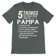 Funny 5 Things Grandpa Pampa Shirt Crazy Gift Idea