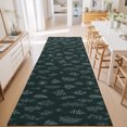 thumbnail image 3 of 2'x6' Rug Runners for Hallways Kitchen, Botanical Green Non Slip Entryway Beside Floor Carpet Runner, Farmhouse Summer Floral Leaves Washable Laundry Room Bedroom Throw Rugs Mat for Family Pet, 3 of 8