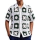 thumbnail image 2 of Ceisia Men's Summer Granny Square Floral Patchwork Open Knit Short Sleeve Button Down Cardigan Multicolor XL Gifts, 2 of 9