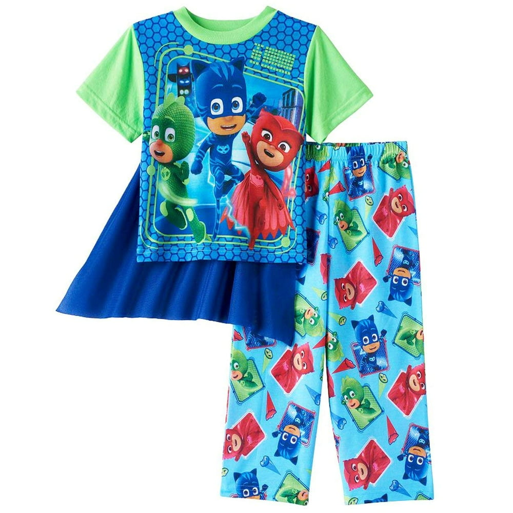 PJ Masks PJ Masks NEW Green Red Blue Boys Size 4T Character Cape