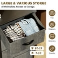 thumbnail image 3 of edx 8 Drawer Fabric Dresser for Bedroom, Chest of Drawer Organizer Storage Cabinet for Closet, Entryway, Grey, 3 of 7