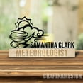 thumbnail image 2 of Craftnamesign Custom Wooden Meteorologist Desk Name Plate, Weather Forecasting Metal Nameplate, 2 of 5