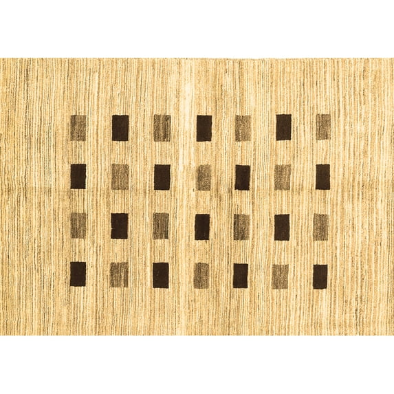 Ahgly Company Indoor Rectangle Solid Brown Modern Area Rugs, 5' x 8'
