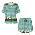 thumbnail image 4 of Lsque Wood Grain Women's Short-Sleeved Pajama Set - 2 Piece Soft and Lightweight Sleepwear Set-4X-Large, 4 of 9