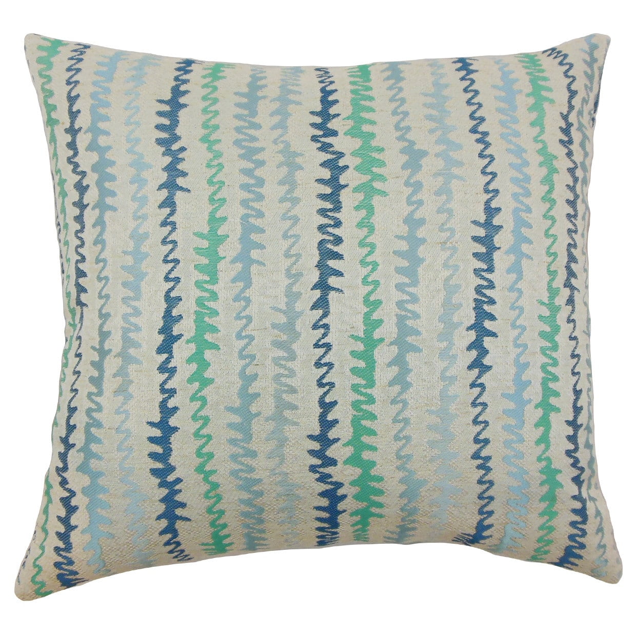 The Pillow Collection Malu Zigzag Bedding Sham Turquoise King/20 x 36 