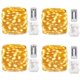 thumbnail image 3 of GDEALER Paquete de 4 16.4 pies 50 luces LED de hadas con pilas con control remoto temporizador impermeable alambre de cobre centelleante cadena de luces para Navidad dormitorio interior al aire libre, 3 of 4