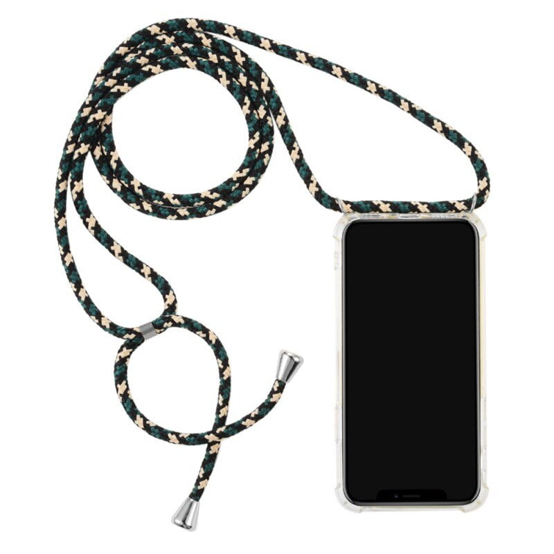 Diamond Blue Neck Strap Cases Compatible with Apple iPhone XR Case Soft Crossbody TPU Case with Adjustable Lanyard Cord Shockproof Silicone Gel Cover Shell
