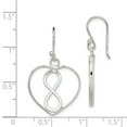 thumbnail image 2 of FB Jewels Sterling Silver Open Heart with Infinity Symbol Dangle Earrings, 2 of 2