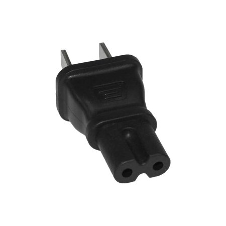 01 Plug Prong - 2 Prong Power Plug Adapter, IEC 60320 C7 receptacle to China GB1002