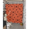 thumbnail image 5 of Halloween Black Shower Curtain Set ，Waterproof Fabric Shower Curtains Crow on Branch Orange Shower Curtains for Bathroom,Bathroom Decor 60"x72", 5 of 6