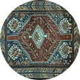 thumbnail image 1 of Ahgly Company Indoor Round Persian Light Blue Traditional Area Rugs, 7' Round, 1 of 4