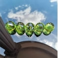 thumbnail image 3 of GKNET Suncatcher 30MM 5PC Green Prism Glass Ball Feng Shui Faceted Crystal Hanging, 3 of 7