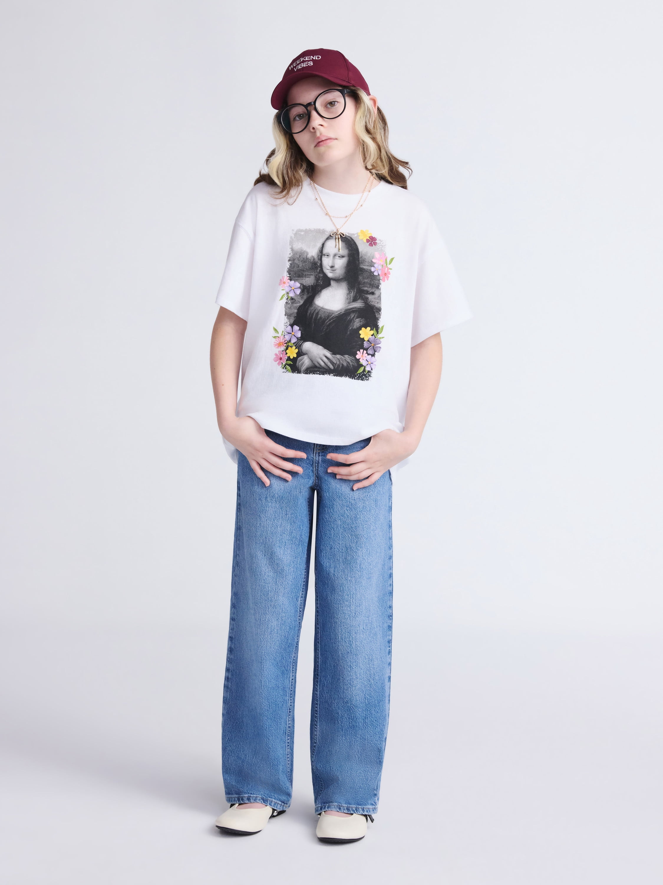 Weekend Academy Girls Baggy Straight Jeans, Sizes 5-18