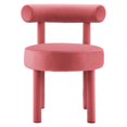 thumbnail image 6 of Side Dining Chair, Set of 2, Pink, Velvet, Kitchen Cafe Bistro Hospitality Restaurant, Modern Contemporary Boutique HB36120, 6 of 11