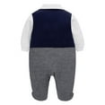 thumbnail image 2 of famuka 0-12 Months Baby Boy Formal Bodysuit One Piece Gentleman Romper, 2 of 10