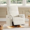 thumbnail image 5 of Spruce & Spring 270° Swivel Power Recliner with Nightlight for Nursery and Living Room, Linen, 5 of 12