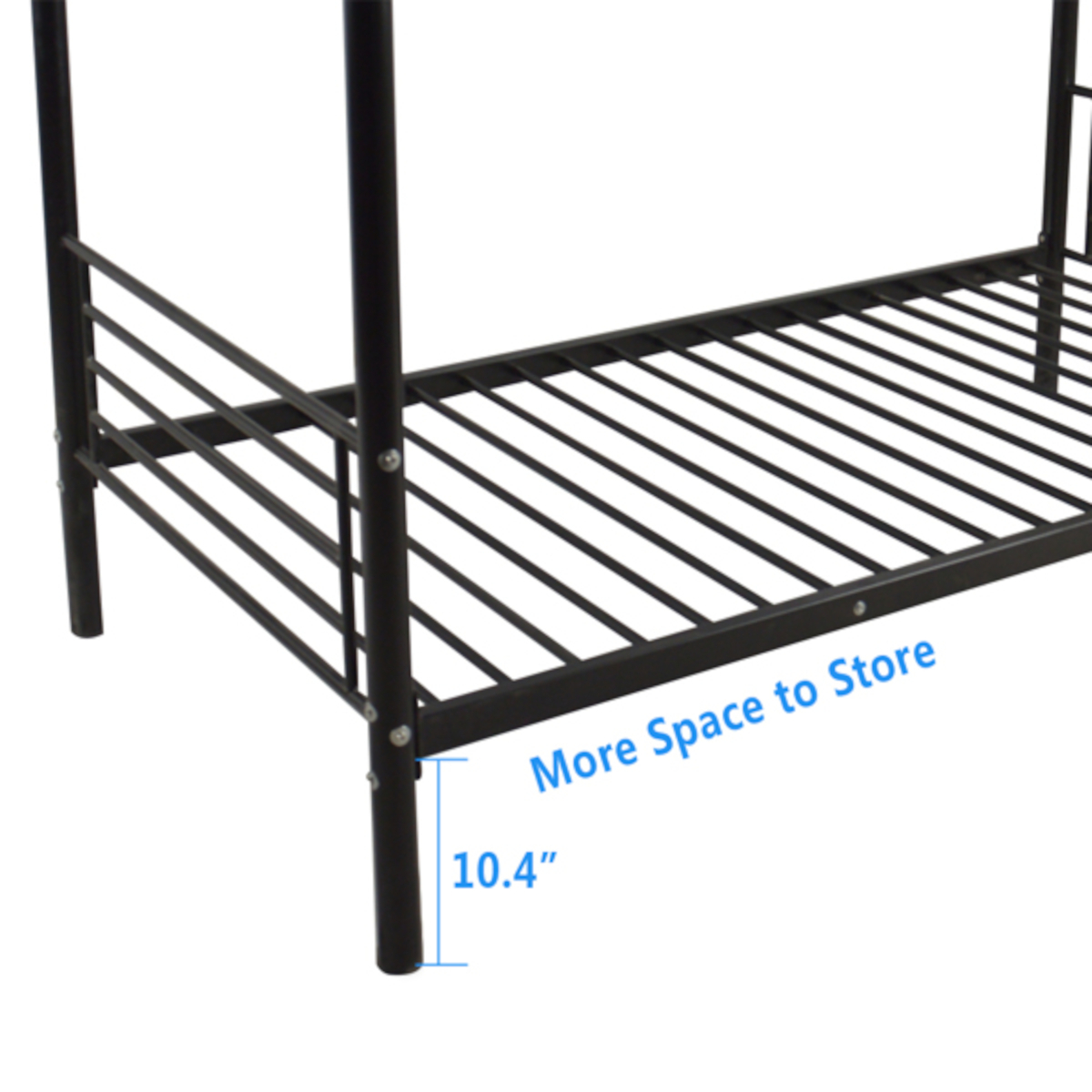 Alvantor Heavy Duty Twin Metal Bunk Bed with Safety Guard Rails & Ladder for Kids, Teens, Adults