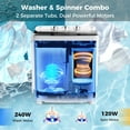 thumbnail image 4 of Laijoy Portable Washing Machine, 17.6 lbs Compact Twin Tub Laundry Washer with Drain Pump,11 lbs Washer 6.6 lbs Spinner Combo, 4 of 8