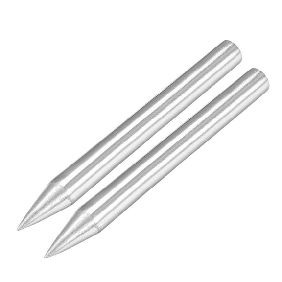 Unique Bargains 7.3x80mm Soldering Iron Tip Replacement Solder Conical Tip 100W Silver 2Pcs