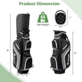 thumbnail image 3 of Gymax Golf Cart Bag Lightweight Golf Club Bag w/ 14 Way Dividers Top & Carry Handles Grey, 3 of 8