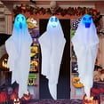 thumbnail image 2 of Venta urgente 3 Pack Light-up Halloween White Hanging Ghost Decorations,27.5in Hanging Ghosts For Trees, Outdoor Ghost Halloween DécorPopulares ¡NUEVO!, 2 of 5