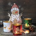 thumbnail image 2 of Adornos navideños reutilizables, tarros de vela de cristal de alce de árbol de lujo, decoración navideña, 2 of 4