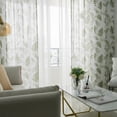 thumbnail image 2 of Monfince Floral Sheer Curtains for Living Room Rod Pocket Voile Drapes, 39.37"x 78.74", Green (1 Panel), 2 of 7