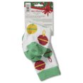 thumbnail image 3 of Airplus Aloe Infused Spa Crew Socks, Frozen Blue Tossed Ornaments, Women's Size 5-10, 3 of 6