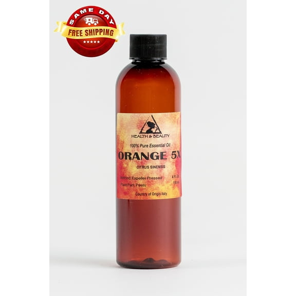 ORANGE 5X (5 FOLD) ESSENTIAL OIL ORGANIC AROMATHERAPY NATURAL 100% PURE 4 OZ