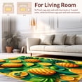 thumbnail image 2 of ODIKA 5'x7' Machine Washable Non-Slip Area Rug, Tropical Fruit Medley Illustration with Cheerful Pineapple Accents High Traffic Rug, Green, 232863, 2 of 7