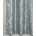 thumbnail image 3 of Olivia Gray Lakeside Metallic Faux Silk Grommet Curtain Panel Pair - 38x84", Charcoal, 3 of 3