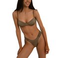 thumbnail image 1 of FhsagQ Women Swimsuit Sets Plus Size Split Bikini Women Gather Sling Backless Solid Split Swimsuit Swimsuit Sets for Women Crotchless and Boobless Swimsuit Sets for Women Crotchless Coffee L, 1 of 6