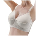 thumbnail image 2 of Bras for Women,Comfortable Thin Cup Bra for Middle and Elderly without Underwire -,Sports Bras for Women,Light Gray,38, 2 of 5