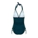 thumbnail image 5 of SAYOO Camisola de 2 piezas con cuello halter para mujer con cordón + bragas de bikini SAYOO Sexy, 5 of 9